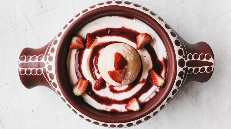 Strawberry Lacto and Doughnut